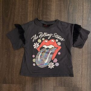 Cotton On Kids Black Rolling Stones Sequin Tee